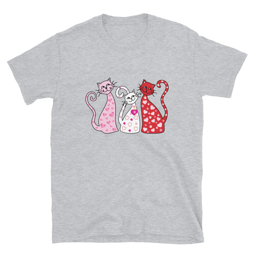 Whimsy Valentine Cats T-Shirt