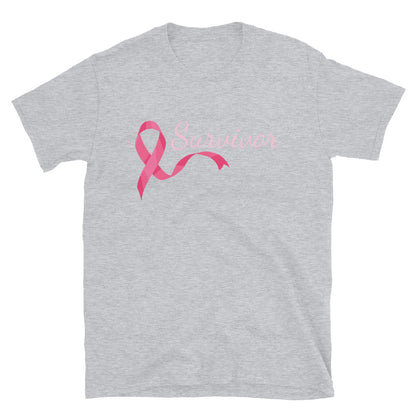 Elegant Pink Ribbon Survivor T-Shirt
