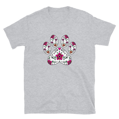 Sugar Skull Paw Print T-Shirt