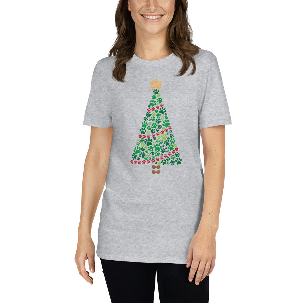 Garland of Paws Christmas Tree T-Shirt