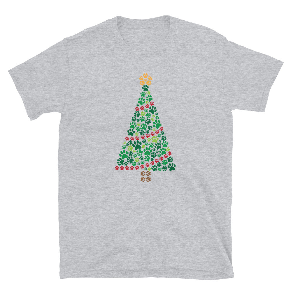 Garland of Paws Christmas Tree T-Shirt