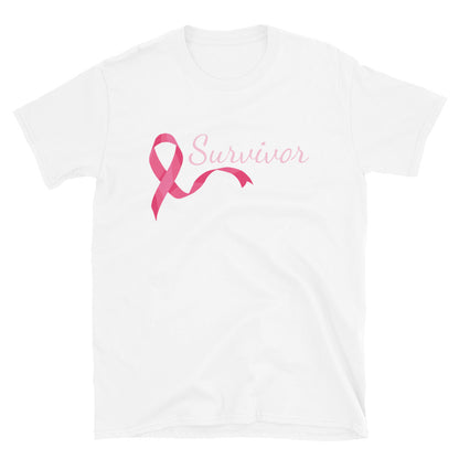 Elegant Pink Ribbon Survivor T-Shirt