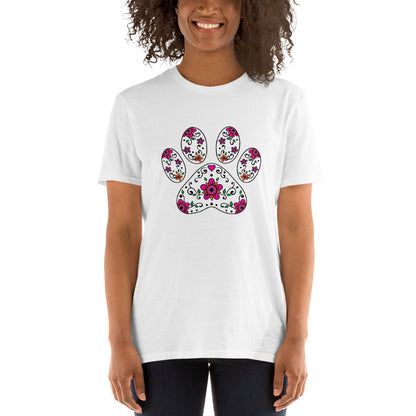 Sugar Skull Paw Print T-Shirt