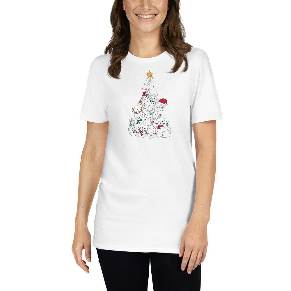 Festive Cats Christmas Tree T-Shirt