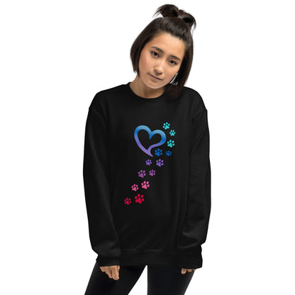 Rainbow Paws To My Heart Crewneck Sweatshirt