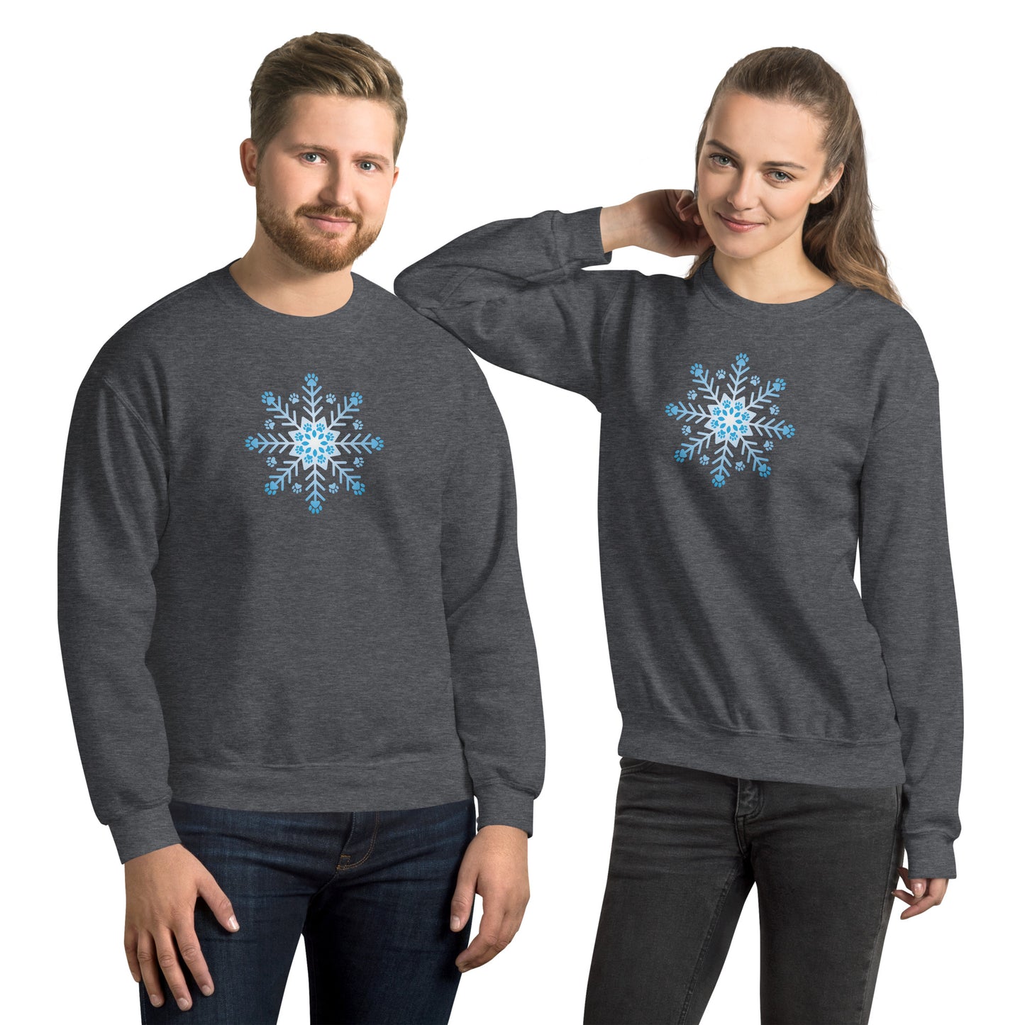 Snowflake Paw Crewneck Sweatshirt