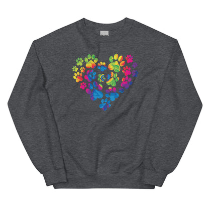 Anniversary Paw Print Love Crewneck Sweatshirt