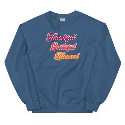 Thankful Grateful Blessed Crewneck Sweatshirt