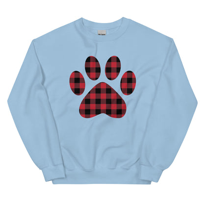 Gingham Paw Print Sweatshirt