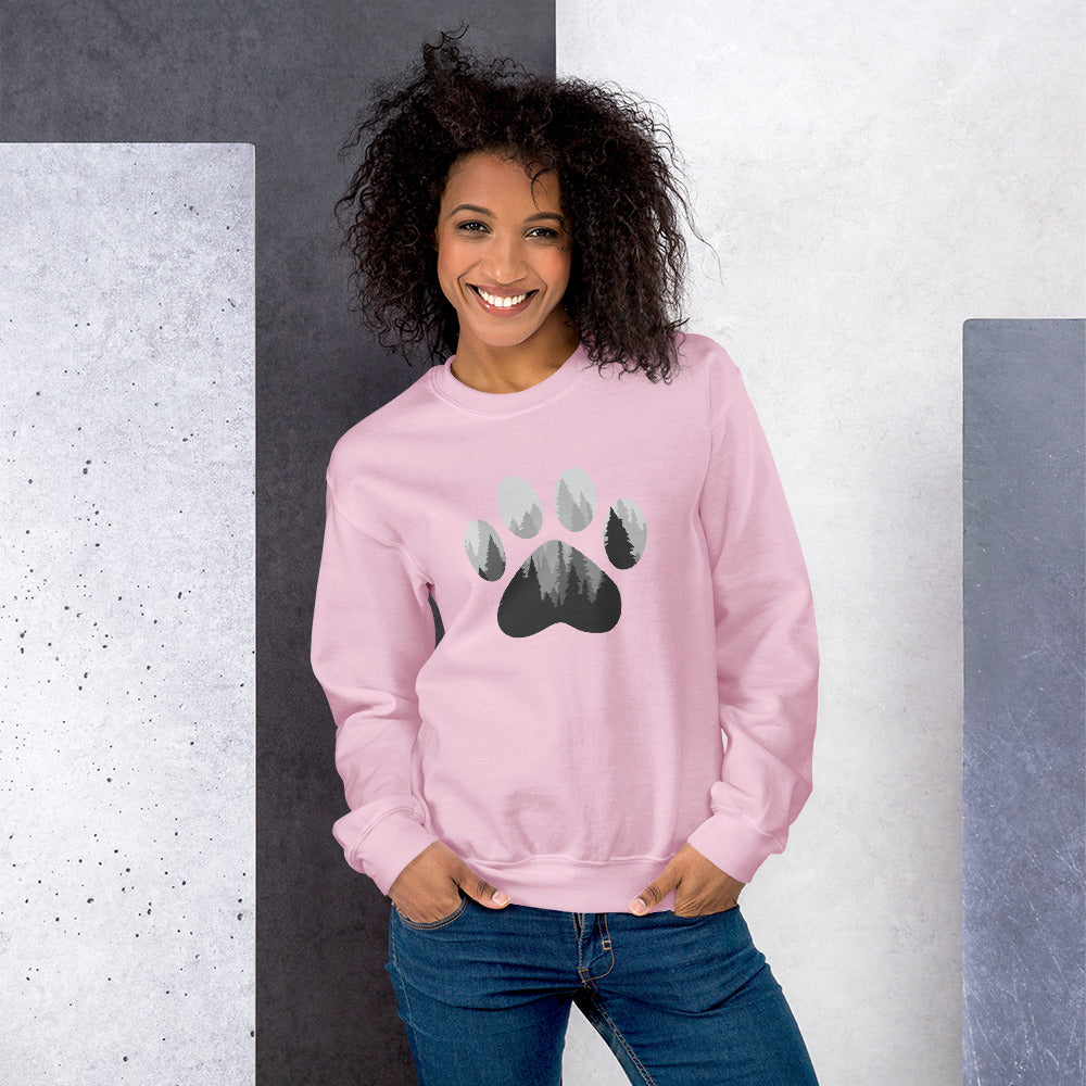 Nature View Paw Crewneck Sweatshirt