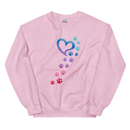 Rainbow Paws To My Heart Crewneck Sweatshirt