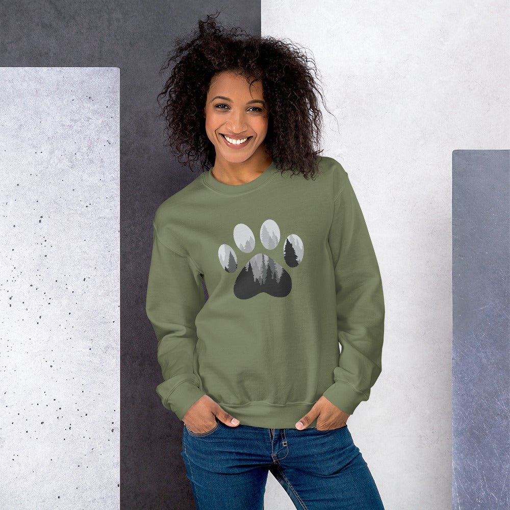 Nature View Paw Crewneck Sweatshirt