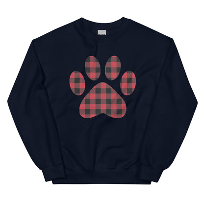 Gingham Paw Print Sweatshirt