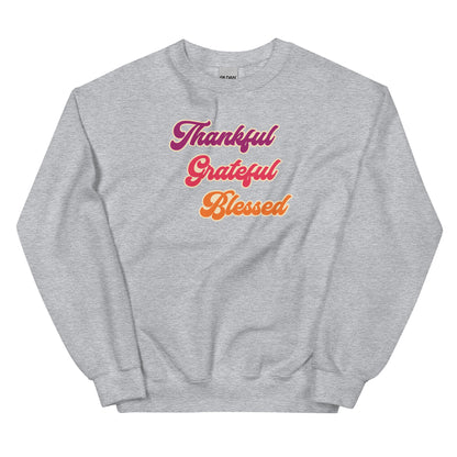 Thankful Grateful Blessed Crewneck Sweatshirt