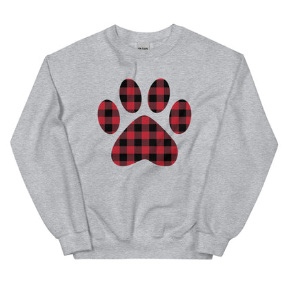 Gingham Paw Print Sweatshirt