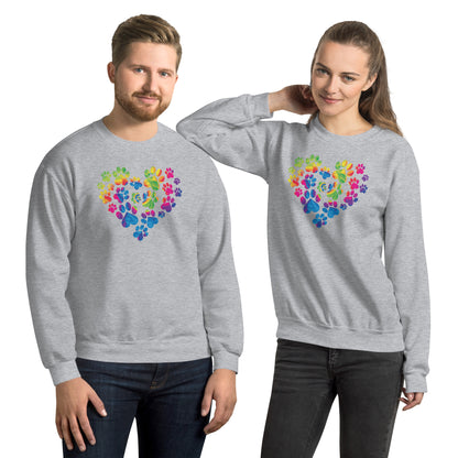 Anniversary Paw Print Love Crewneck Sweatshirt