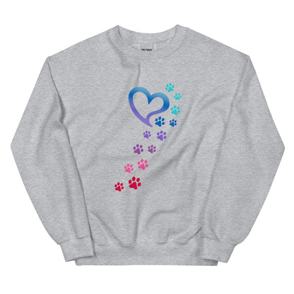 Rainbow Paws To My Heart Crewneck Sweatshirt