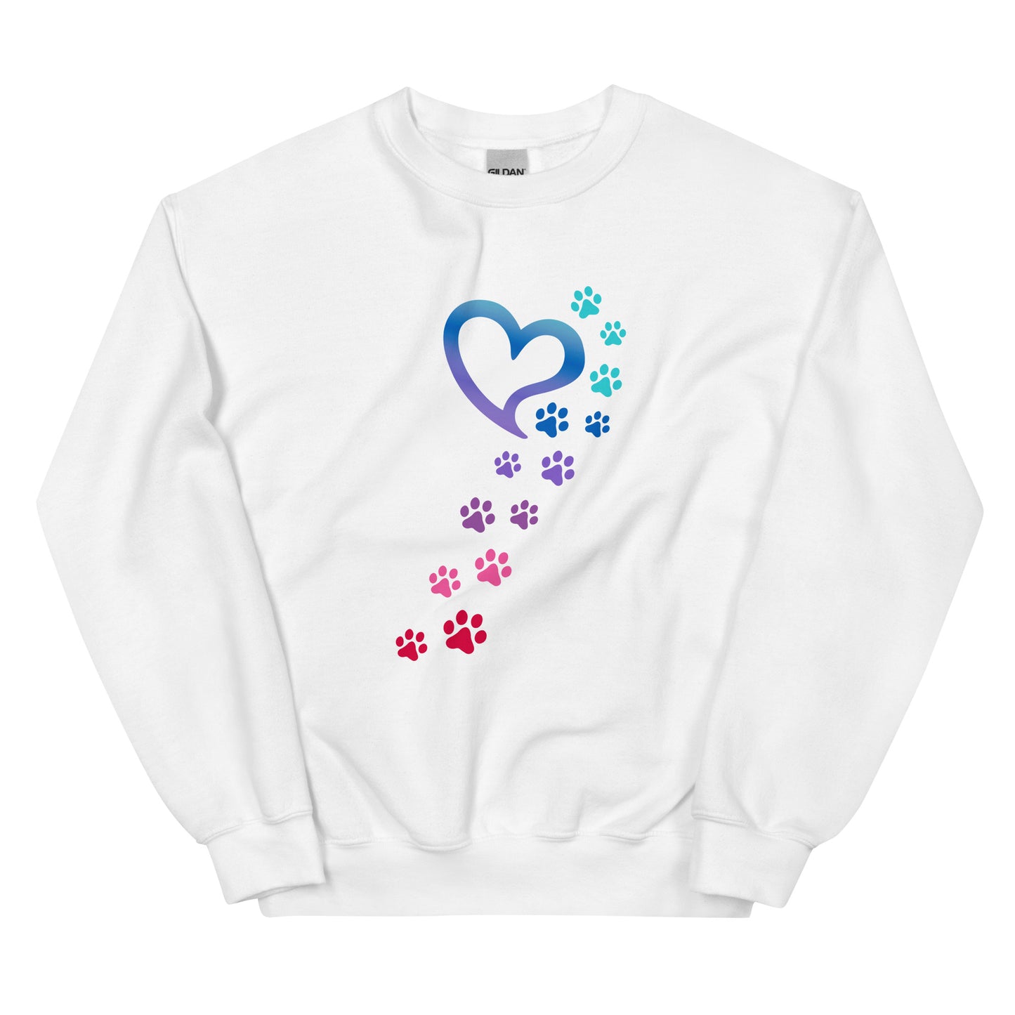 Rainbow Paws To My Heart Crewneck Sweatshirt