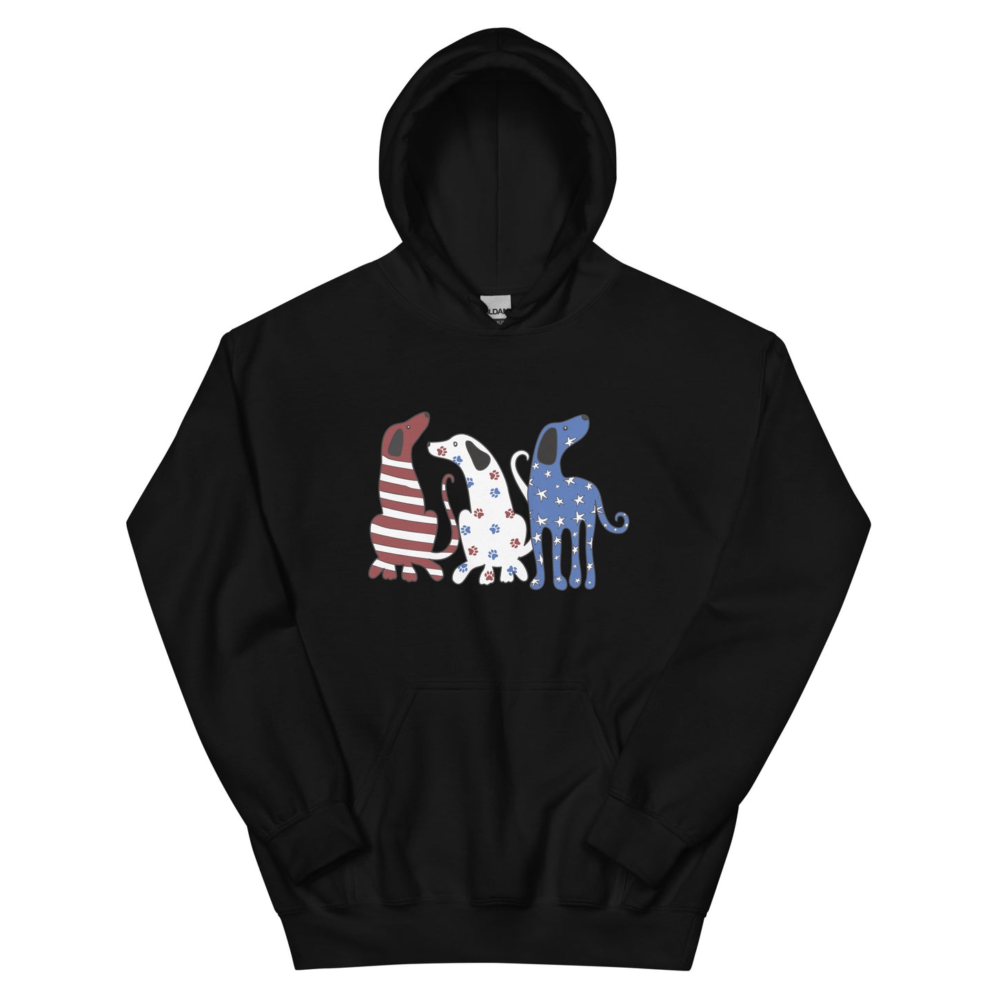 Whimsy Americana Dogs Hoodie