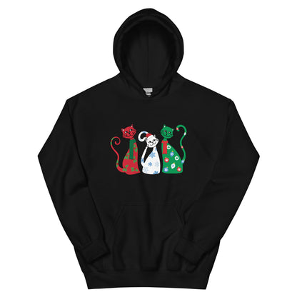 Holiday Greetings Cats Hoodie