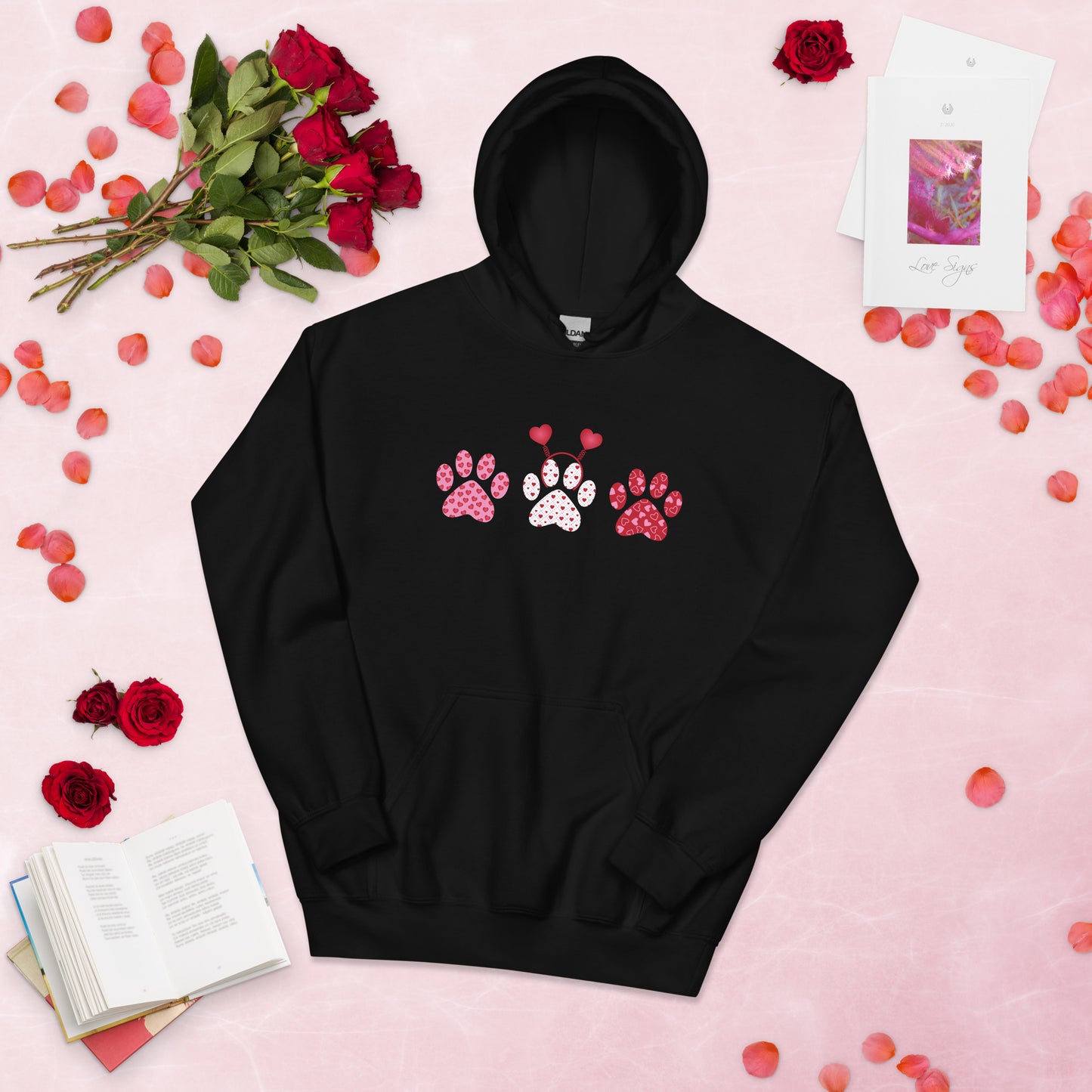 Valentine Paw Love Hoodie