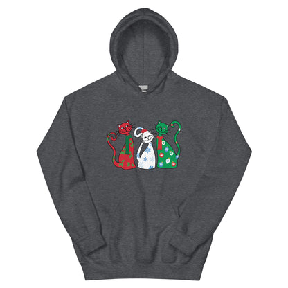 Holiday Greetings Cats Hoodie