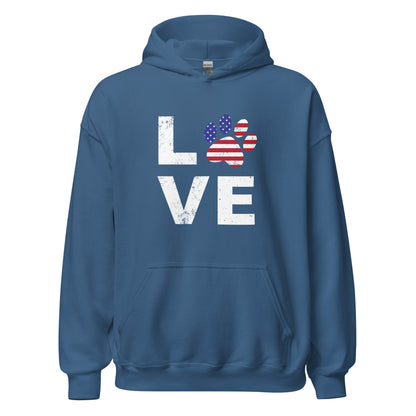 Patriotic Paw Love Hoodie