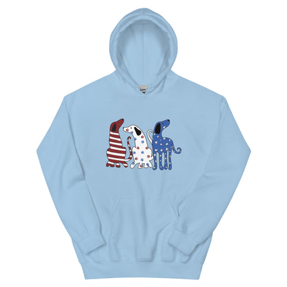 Whimsy Americana Dogs Hoodie