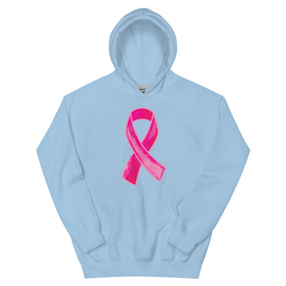 Watercolor Pink Ribbon Hoodie