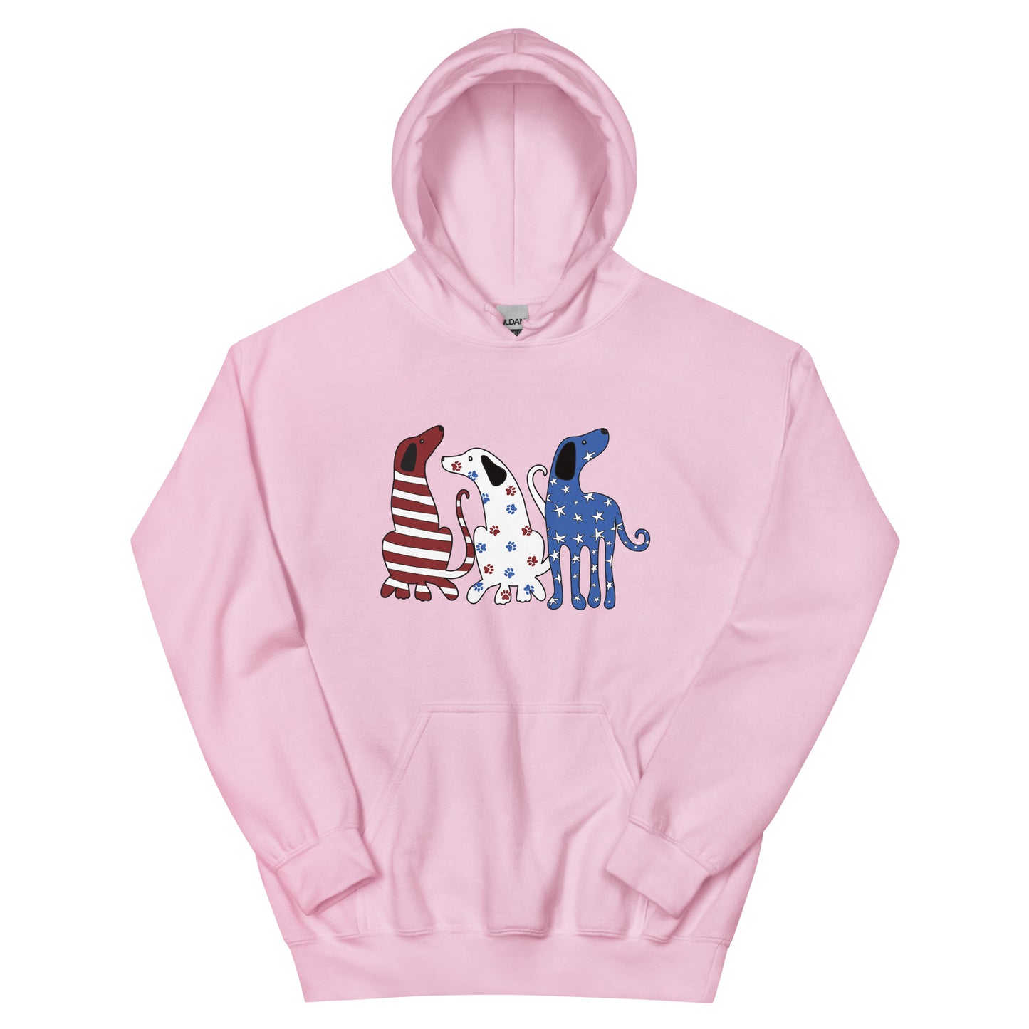 Whimsy Americana Dogs Hoodie