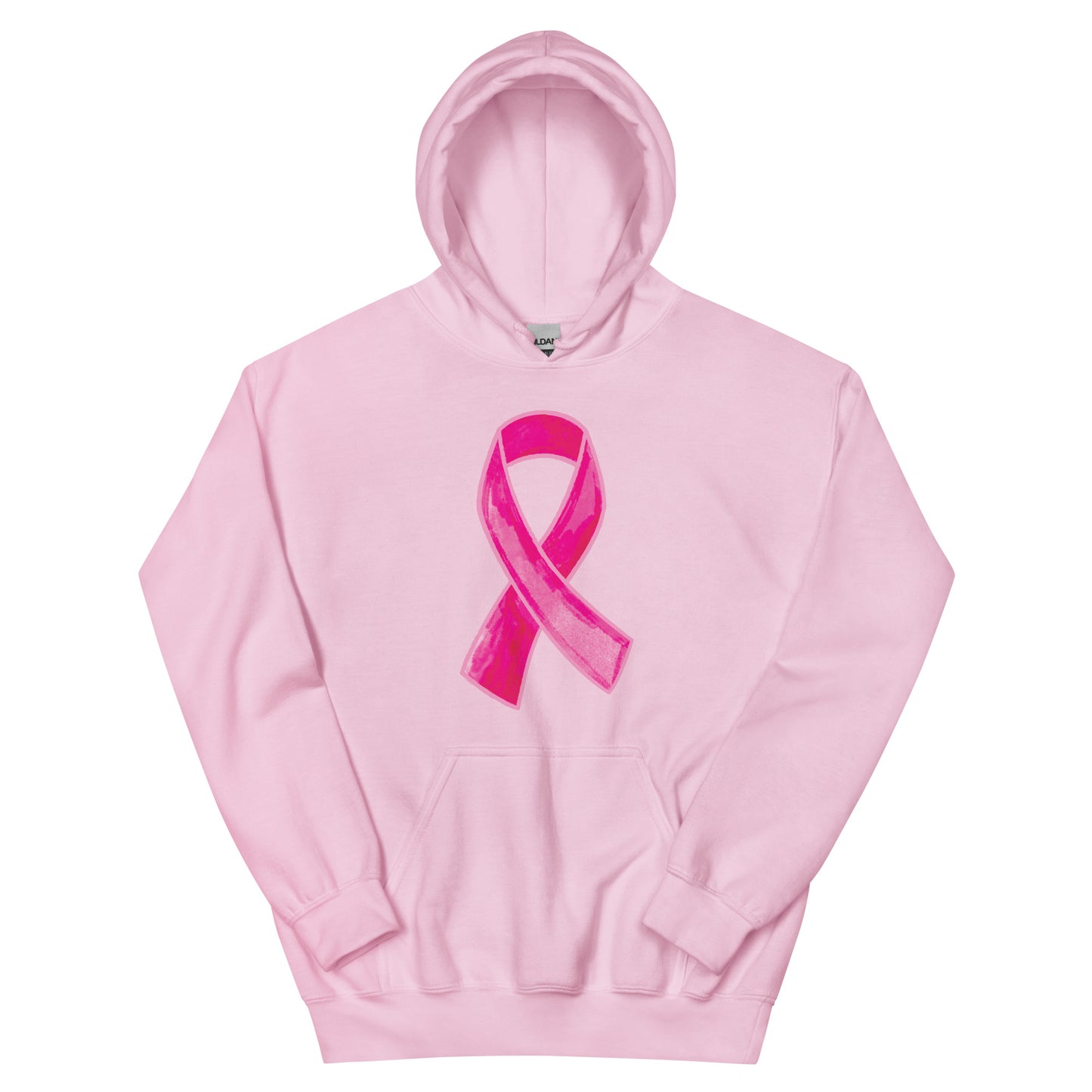 Watercolor Pink Ribbon Hoodie