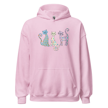 Whimsy Easter Cats Hoodie