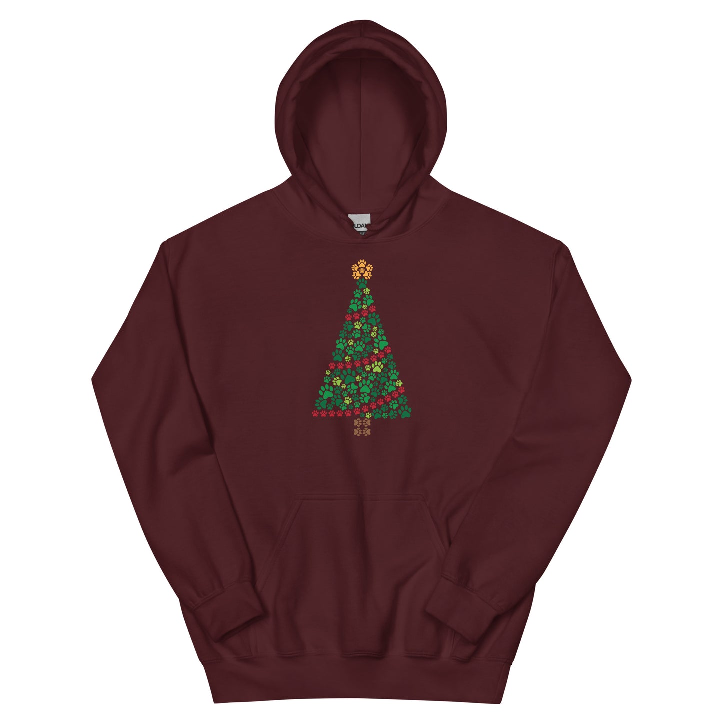 Garland of Paws Christmas Tree Hoodie