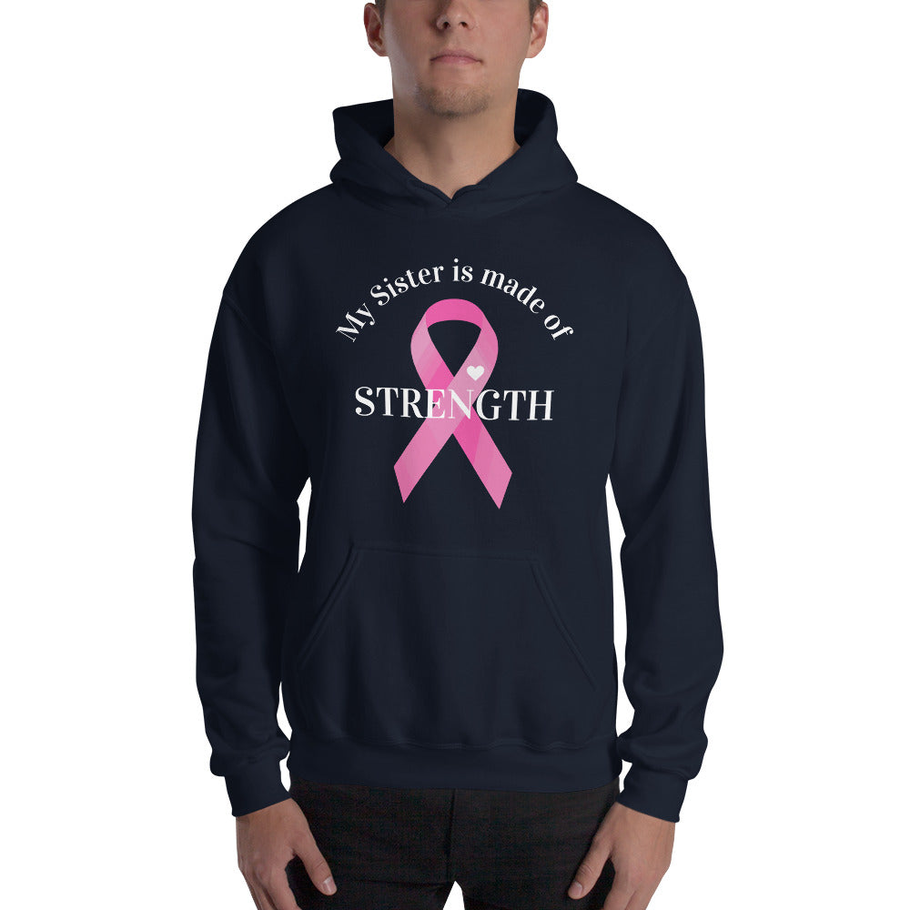 Sister is Made of Strength Heart Ribbon Hoodie