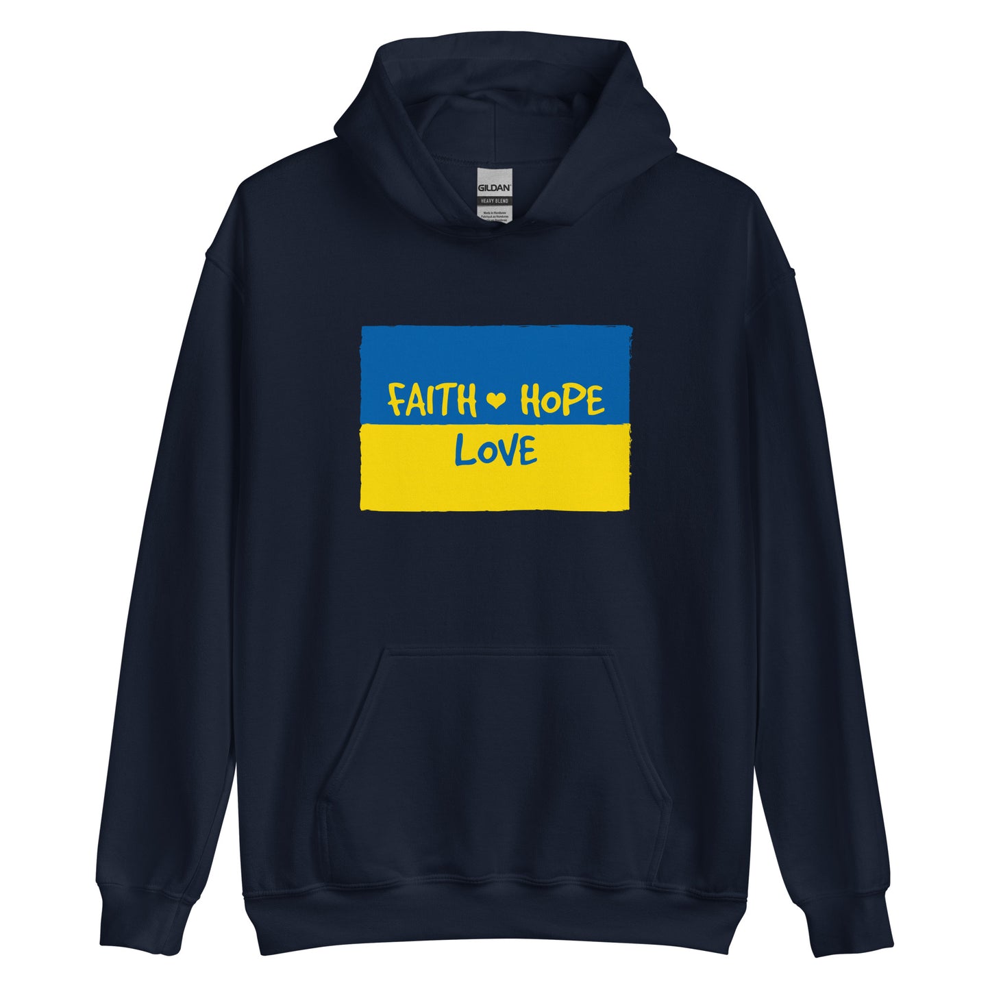 Faith, Hope & Love for Ukraine Hoodie