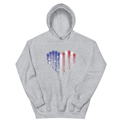 Painted Paws American Heart Flag Hoodie