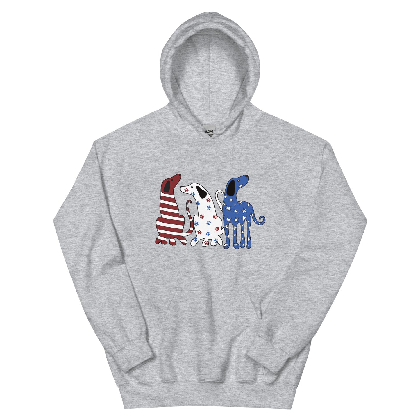 Whimsy Americana Dogs Hoodie