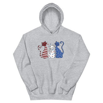 Whimsy Americana Cats Hoodie