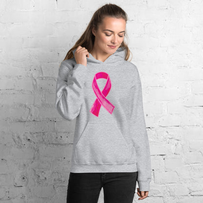 Watercolor Pink Ribbon Hoodie