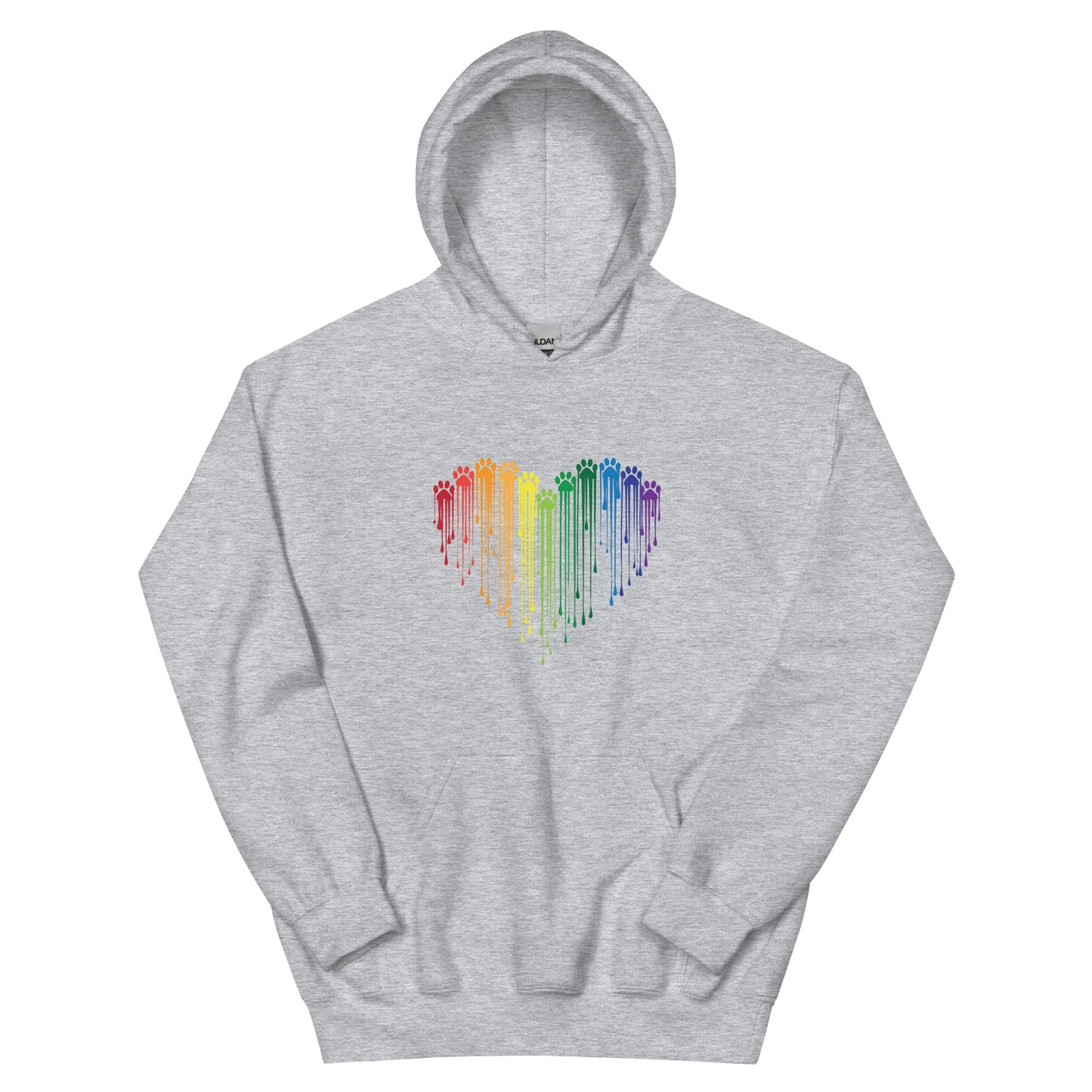 Rainbow Painted Paws Hoodie