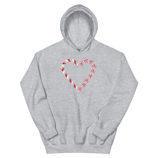 Candy Cane Hearts & Paws Hoodie