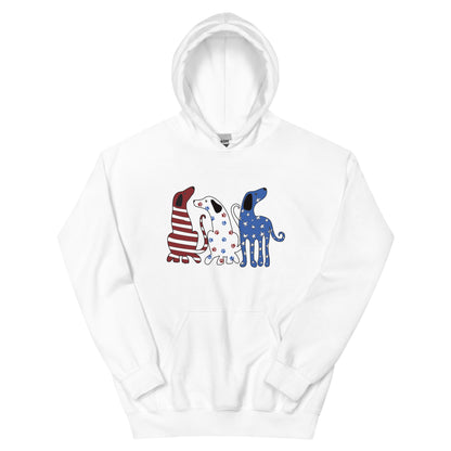 Whimsy Americana Dogs Hoodie