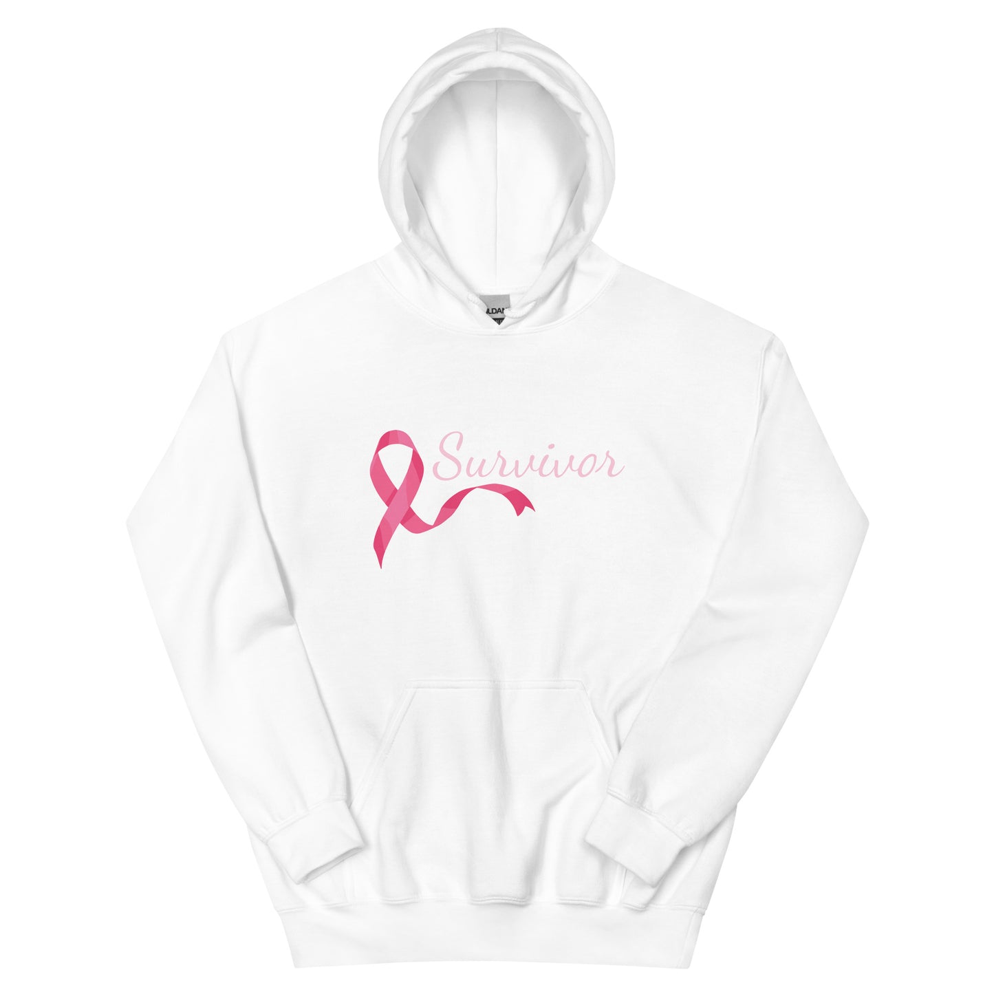 Elegant Pink Ribbon Survivor Hoodie