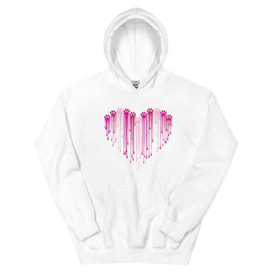 Heart Of Pink Paws Hoodie