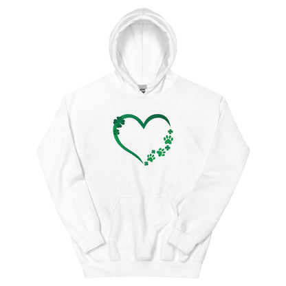 St. Patrick's Paw Heart Hoodie