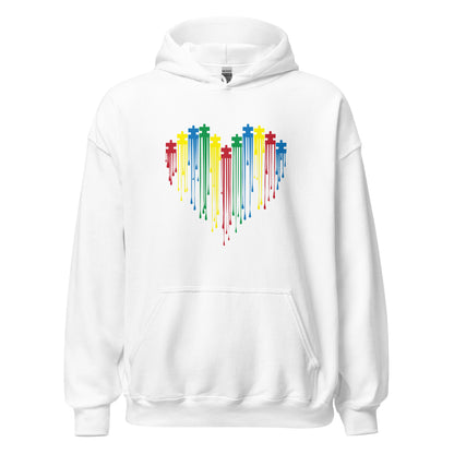 Painted Heart for Autism Hoodie