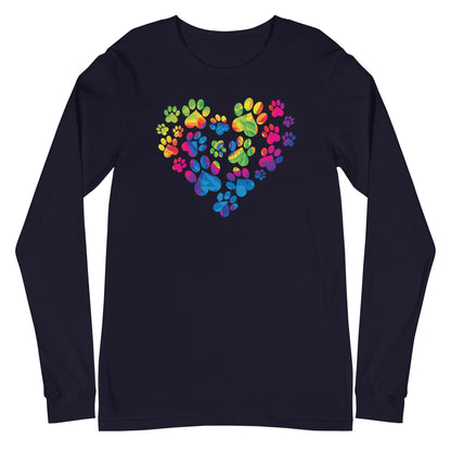 Anniversary Paw Print Love Long Sleeve Tee