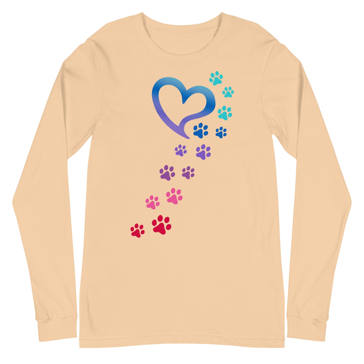 Rainbow Paws To My Heart Long Sleeve Tee