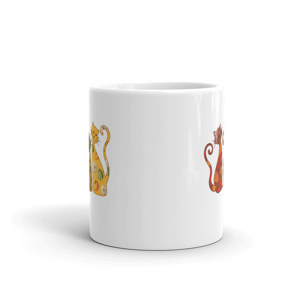 Festive Fall Cats Mug