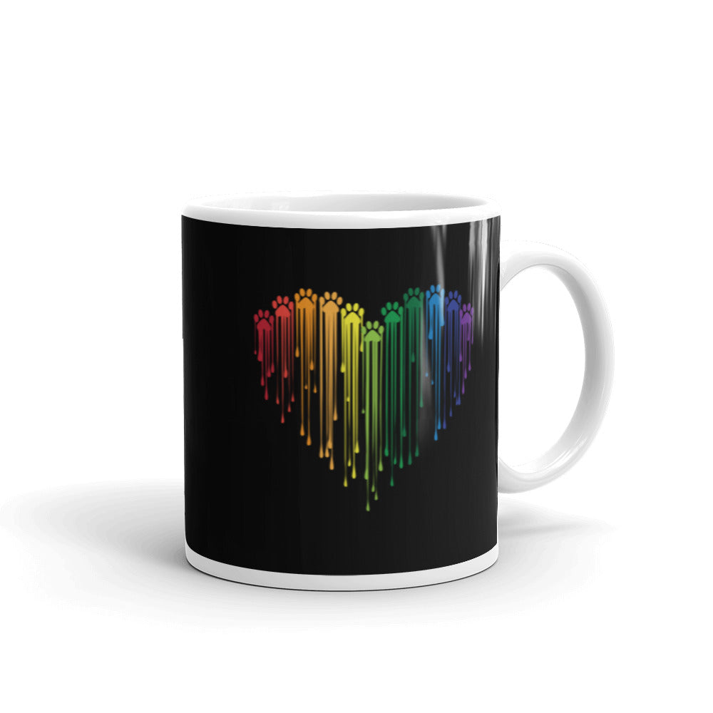 Rainbow Painted Paws Mug